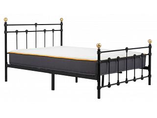 4ft Small Double Atlantic Traditional Black Metal Tubular Bed Frame